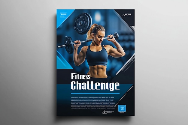 Photo a modern gym flyer template with a sleek and professional design ai photo