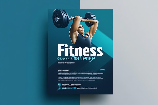 Photo a modern gym flyer template with a sleek and professional design ai photo