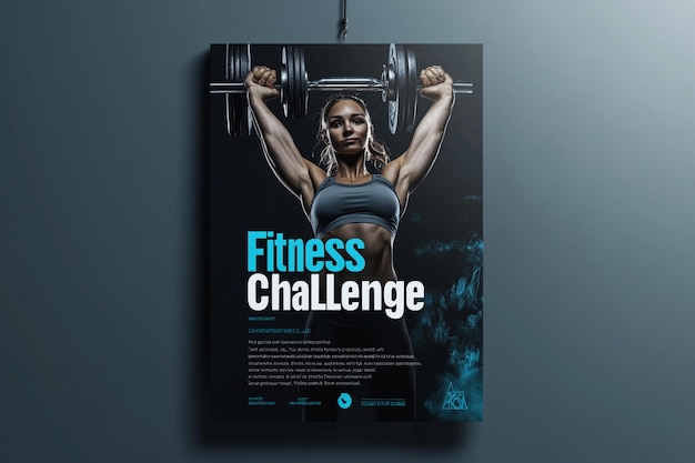 Photo a modern gym flyer template with a sleek and professional design ai photo