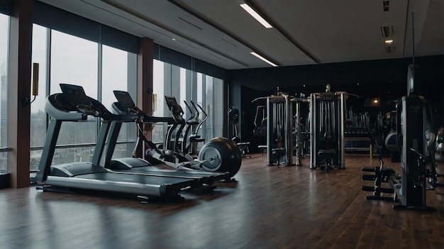 A Modern Gym with HighTech Fitness Equipment