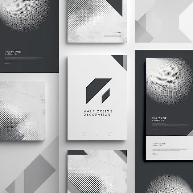 Modern halftone white and grey background Design decoration concept for web layout poster