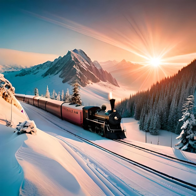 Modern high speed train on a clear day with motion blur