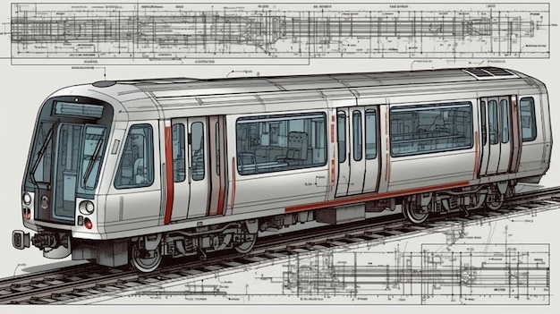 Modern highspeed passenger train in the citygenerative ai