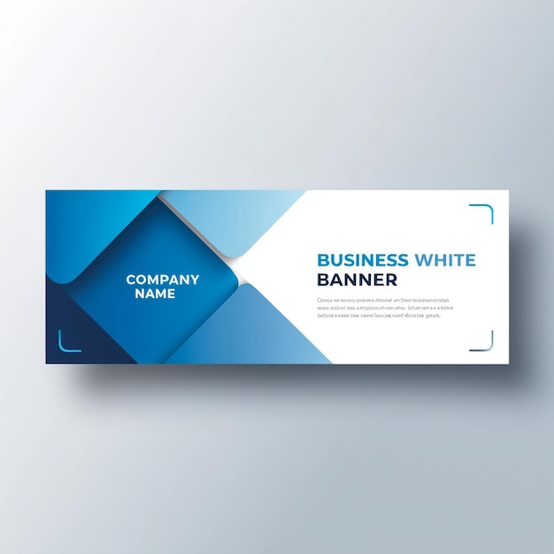 Photo modern horizontal business banner template abstract geometric shape with space for text