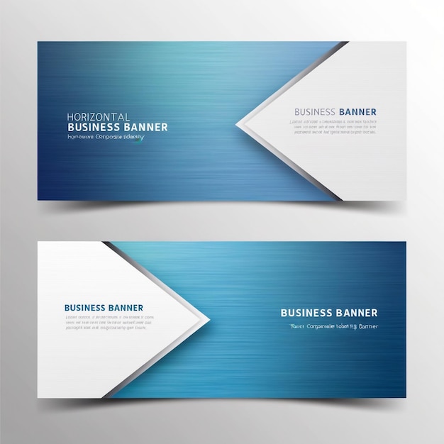 Photo modern horizontal business banner template abstract geometric shape with space for text