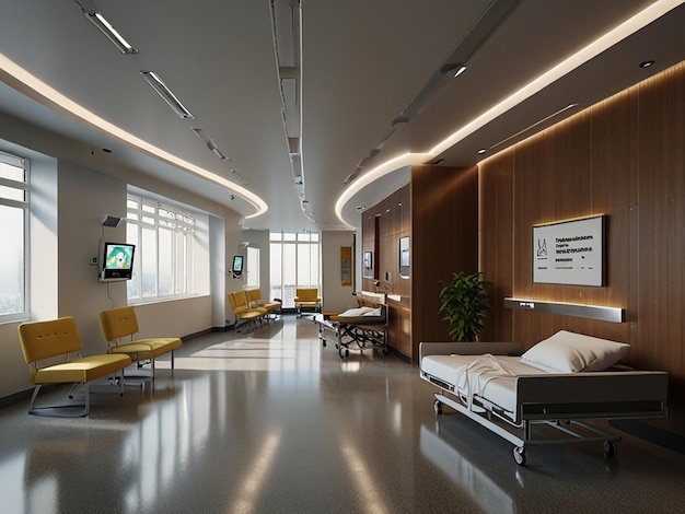 A Modern Hospital interior design 8k resulation