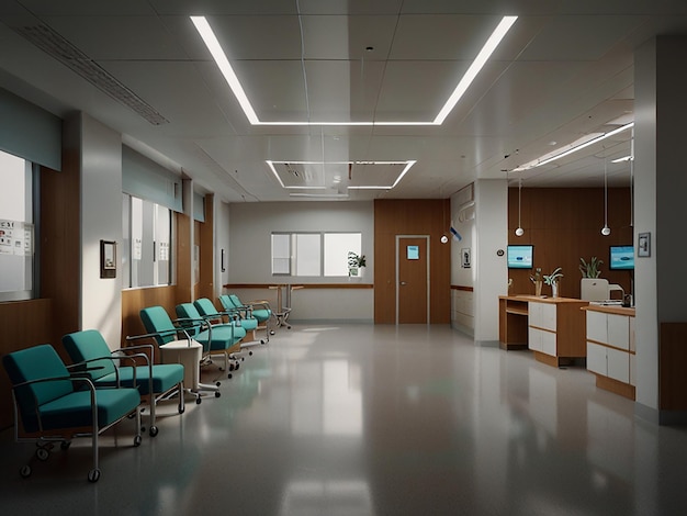 A Modern Hospital interior design 8k resulation