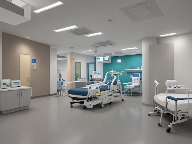 A Modern Hospital interior design 8k resulation