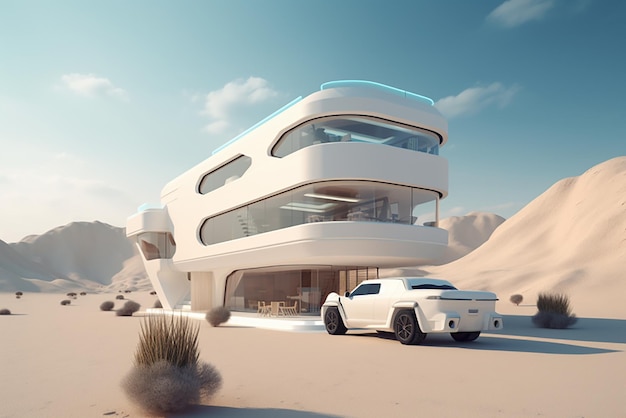 Modern hotel in the desert