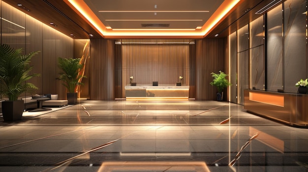 Modern Hotel Lobby Interior