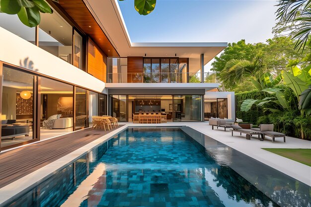 Modern House With Pool And Patio Photographed