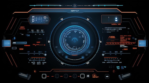 Modern HUD Interface with Display Elements