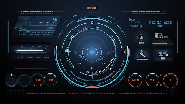 Modern HUD Interface with Display Elements