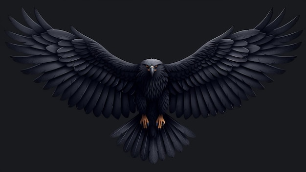 Modern illustration of the eagle slogan with flying eagles