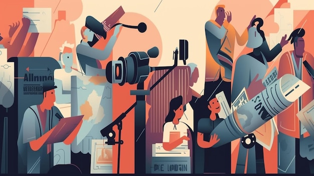 Modern Illustrations Celebrating World Press Freedom Day