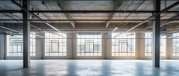 Photo modern industrial office space before fitout