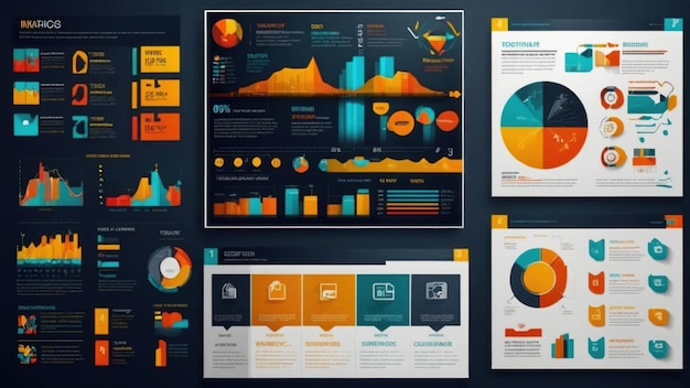 Photo modern infographic elements design