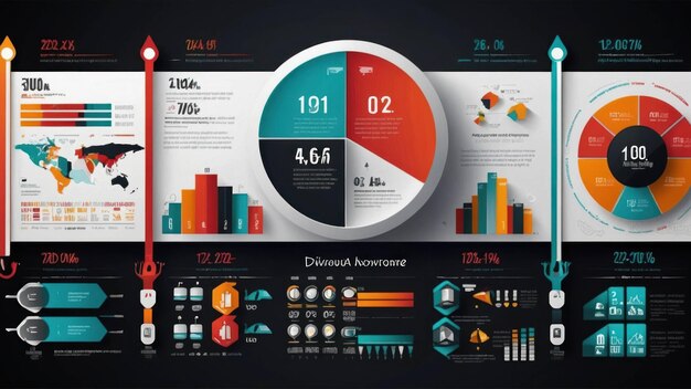 Photo modern infographic elements design