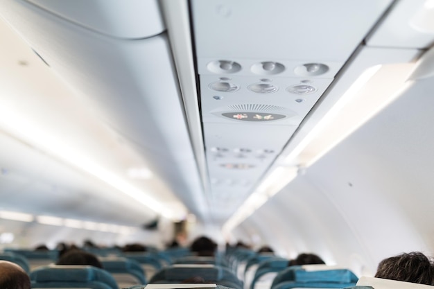 Modern interior of aircraft