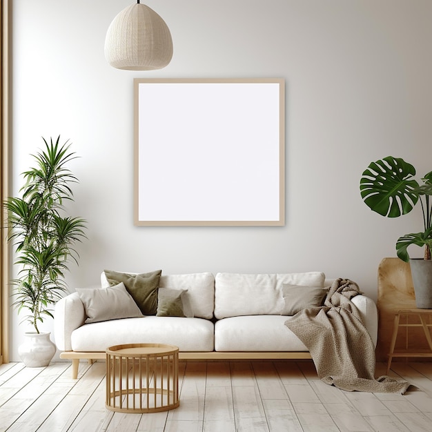 Modern Interior Background Poster Frame Mockup