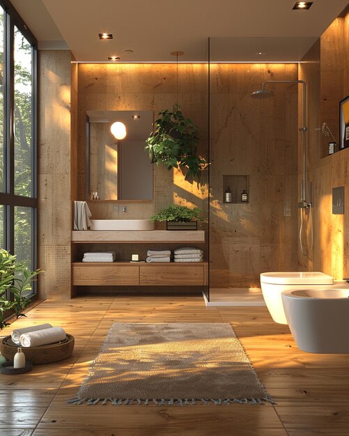 Modern interior bathroom