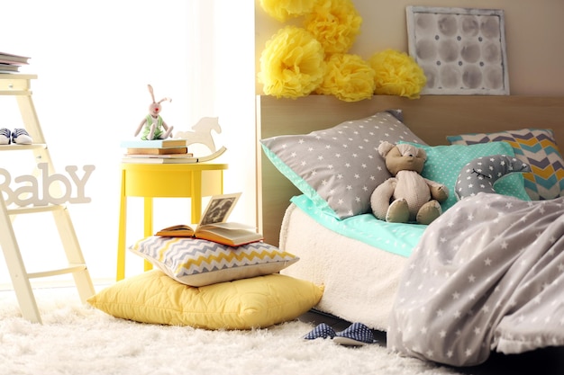 Modern interior of the child's bedroom