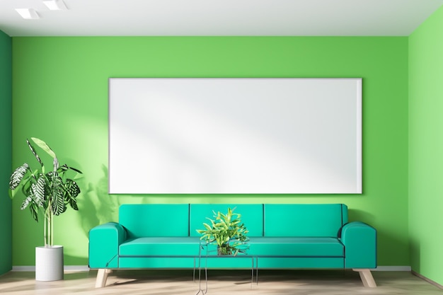 Modern interior room green