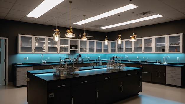 modern interior science lab with lighting from gateway