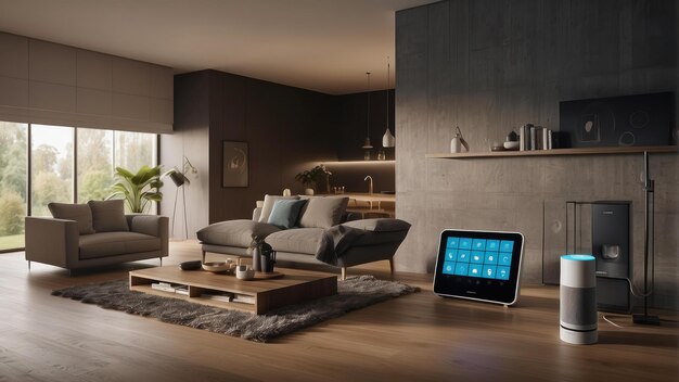 Modern interior with designer furniture