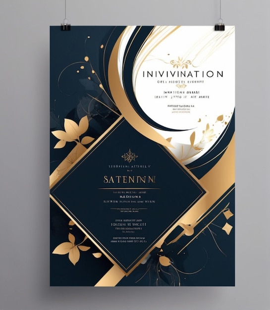 Modern Invitation Business Flyer Elevate Your Event with Abstract Design Perfection