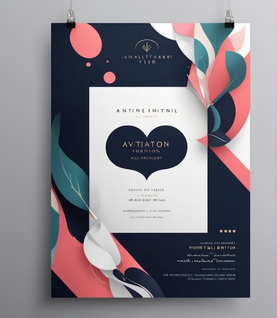 Photo modern invitation business flyer elevate your event with abstract design perfection