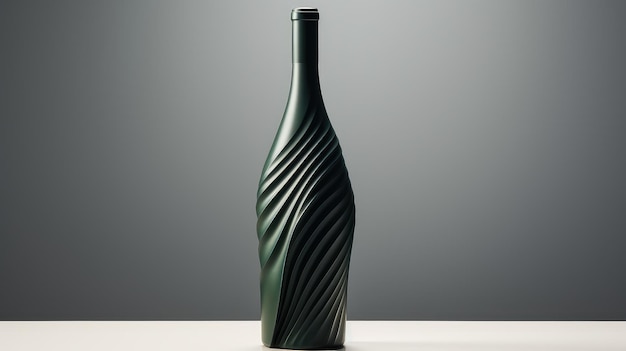 modern isolated wine bottle