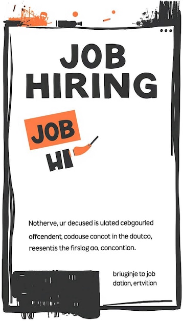 Photo modern job hiring poster with a minimalist style and a blue color scheme