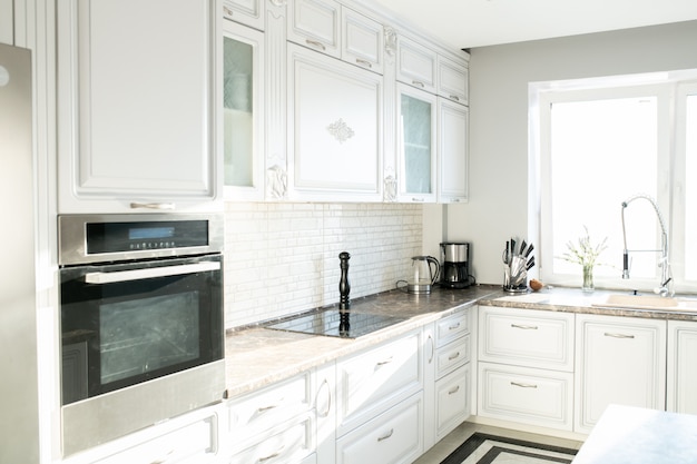 Modern Kitchen Interior in White