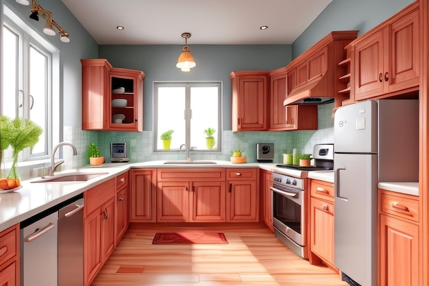 modern kitchen interior