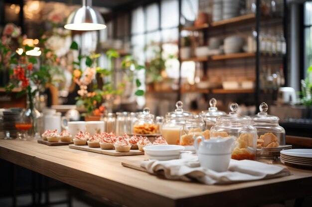 modern Kitchen situation with blurred background professional advertising food photography