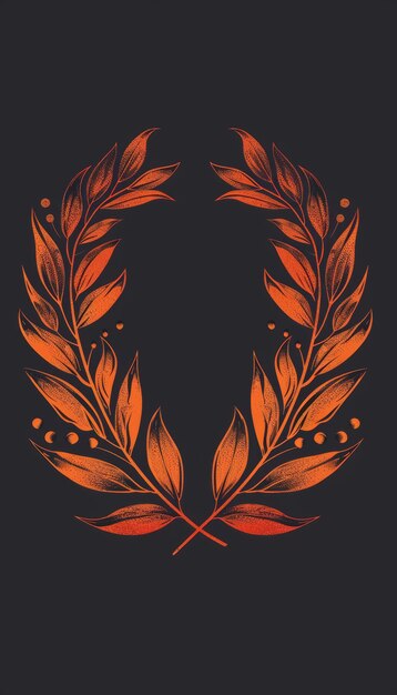 Photo modern laurel wreath design symbol of victory and honor in a creative style for posters and prints