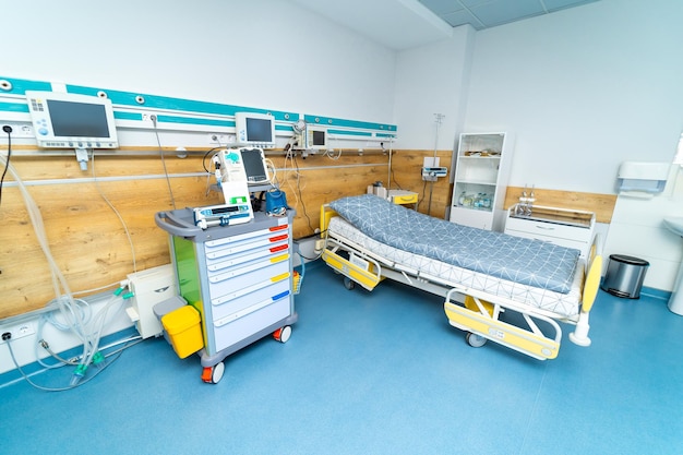 Modern light ward in new hospital Medical hospital equipment indoor