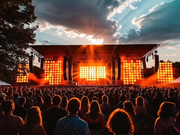 Photo modern lighting ramp options for stunning music stage visuals