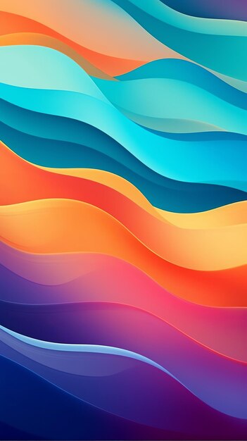 Modern line art brochure with blue abstract waves background bright on dark background for wallpaper design Abstract digital background Gradient background