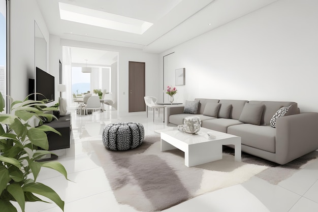 Modern Living Room Hone design with openconcept