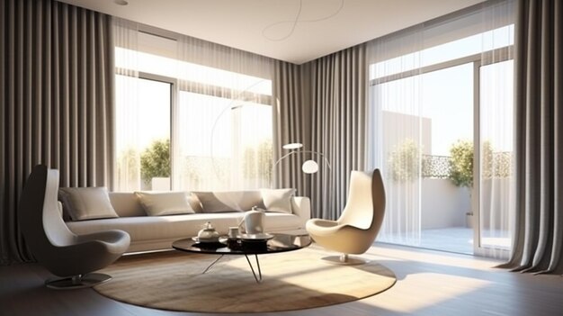 Modern living room interior design