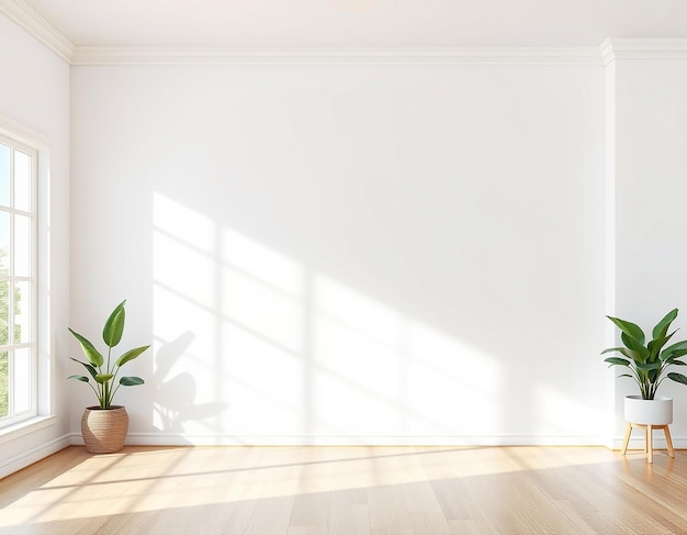 Modern Living Room Interior With Green Plants Sofa