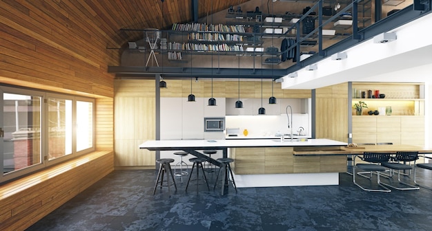 Modern loft kitchen