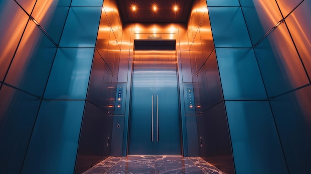 Photo modern luxurious elevator interior