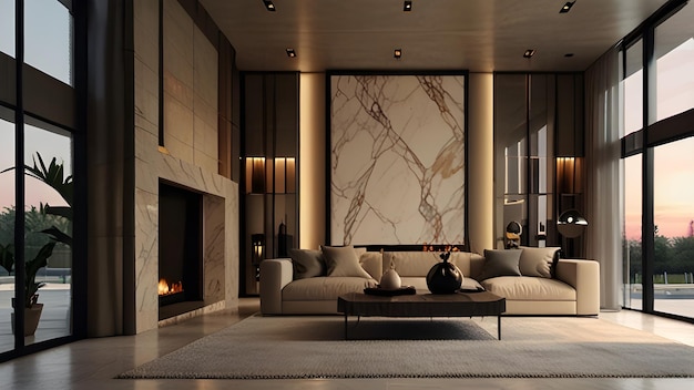 Modern and luxurious Living room interior design