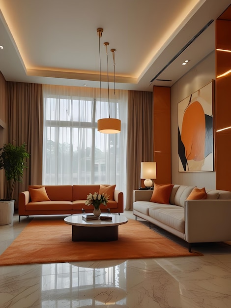 Modern and luxurious Living room interior Design