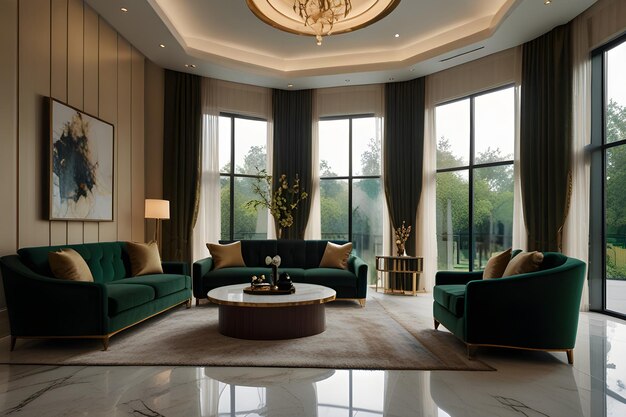 Modern and Luxurious living room interior design