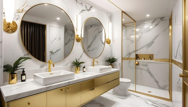 modern luxury bathroom interior