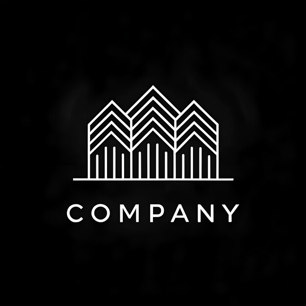 Photo modern luxury company logo design linear style